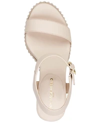 Karl Lagerfeld Paris Women's Calzona Round Toe Wedge Sandals