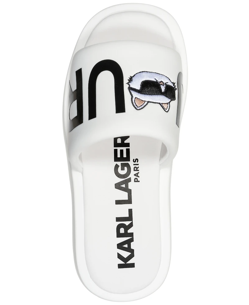 Karl Lagerfeld Paris Women's Opal Bonjour Platform Slide Sandals