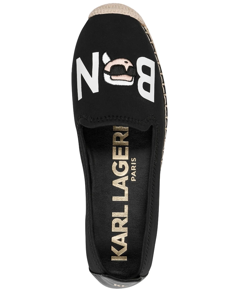 Karl Lagerfeld Paris Women's Michaela Bonjour Slip-On Espadrilles Flats
