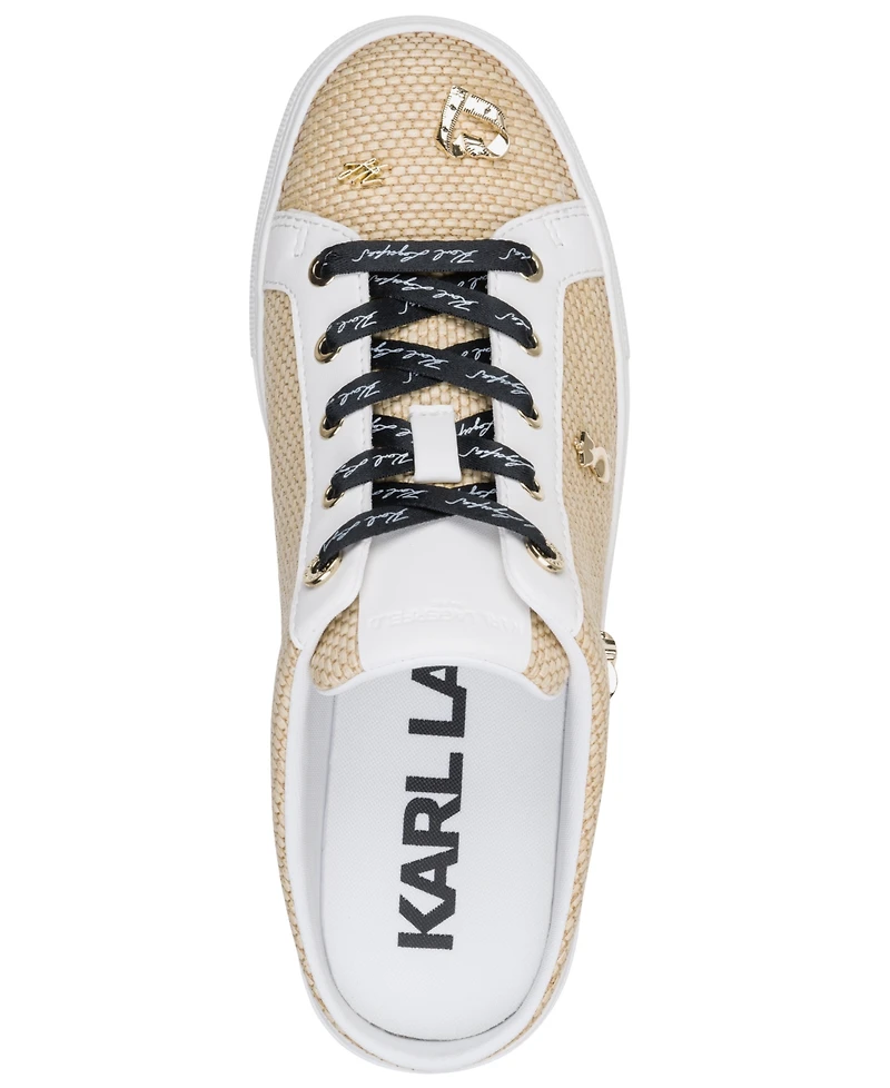 Karl Lagerfeld Paris Women's Cambria Atelier Lace-Up Mule Sneakers