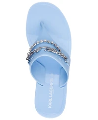 Karl Lagerfeld Paris Women's Vesperina Slip-On Flat Thong Sandals