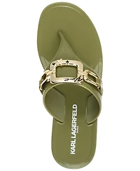 Karl Lagerfeld Paris Women's Vardice Slip-On Flat Thong Sandals