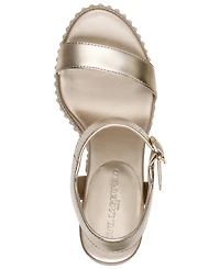 Karl Lagerfeld Paris Women's Calzona Round Toe Wedge Sandals