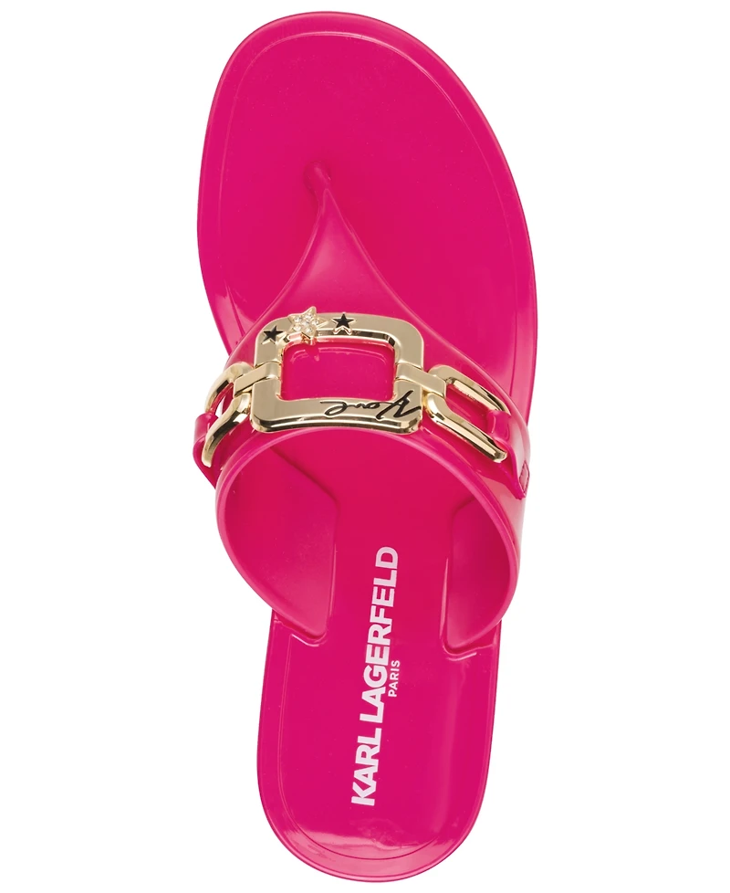 Karl Lagerfeld Paris Women's Vardice Slip-On Flat Thong Sandals