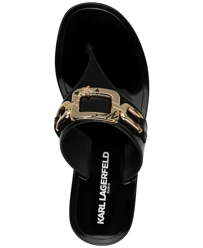 Karl Lagerfeld Paris Women's Vardice Slip-On Flat Thong Sandals