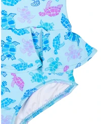 Florence Eiseman Little Girls Turtle Print Skirted Swimsuit