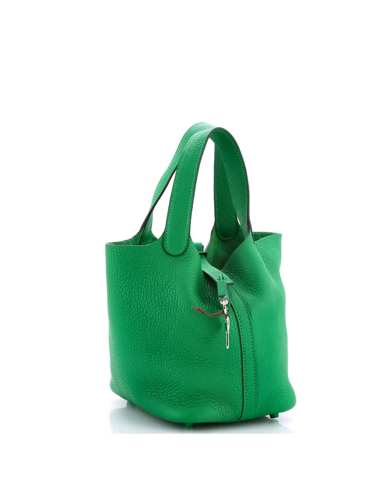 Pre-Owned HERMES Pm Monochrome Picotin Lock Bag Clemence