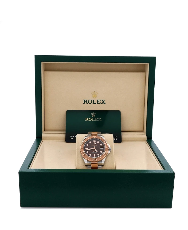 Pre-Owned Rolex Oyster Perpetual Yacht-Master Chocolate Brown Automatic Watch in Stainless Steel and Rose Gold 37mm
