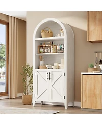 gaomon Arched Bookcase with Doors