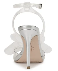 Jessica Simpson Women's Olivine Vinyl Bow Stiletto Dress Sandals