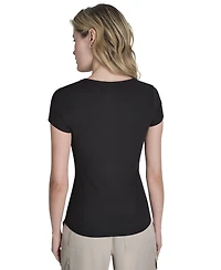 Dkny Sport Women's Hudson Rib Crew Neck T-Shirt