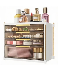 Yigii 4-Drawer Makeup Organizer - Clear Acrylic Vanity Storage