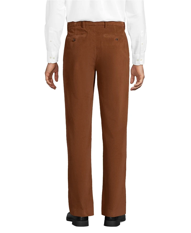 Lands' End Men's Corduroy Comfort Waist Classic Fit Pleated Front Pant
