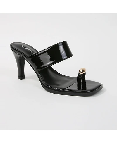 Berness Women's Catha Gold-Tone Toe Ring Heeled Sandals