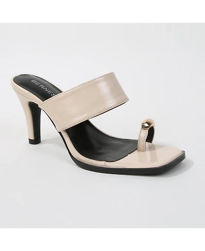 Berness Women's Catha Gold-Tone Toe Ring Heeled Sandals