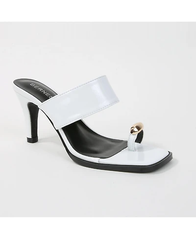 Berness Women's Catha Gold-Tone Toe Ring Heeled Sandals
