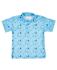 Florence Eiseman Toddler Boys Golf Print Performance Knit Polo