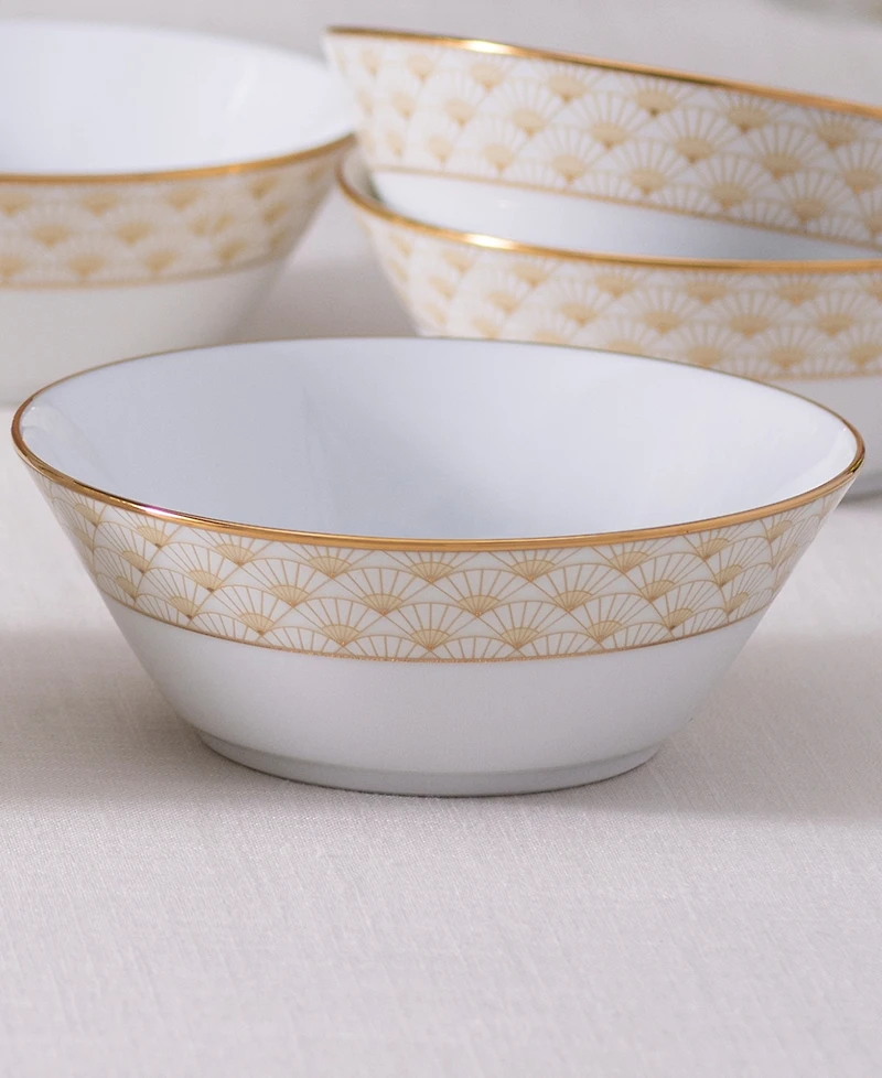 Noritake Trocadero Gold-Tone Fruit Bowls, Set of 4