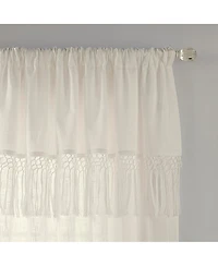 Calypso 52" x 95" Macrame Tassel Semi-Sheer Curtain Panel