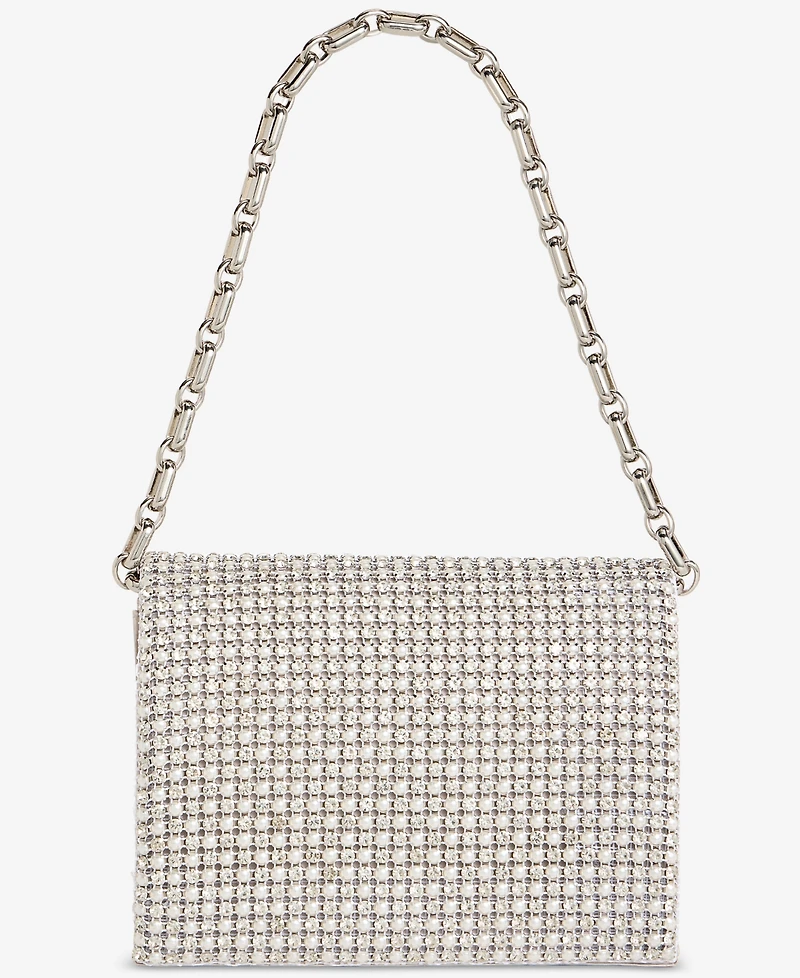 I.n.c. International Concepts Crystal and Imitation Mini Pearl Clutch Hanbag, Macy's Exclusive