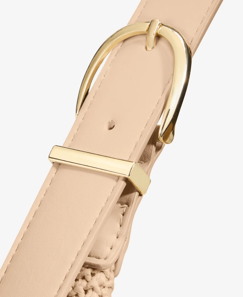 On 34th Joenii Extra-Large Straw Hobo Bag, Macy's Exclusive