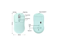 Risokeys Rechargeable Dual-Mode Wireless Mouse, Minimalist Design, Easy to Use, Universal for Laptops, Ideal for Office