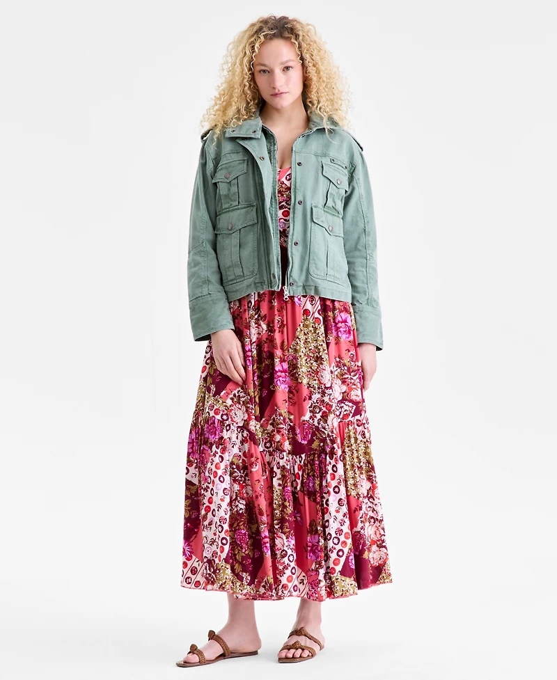 Free People Women's Kali Snap-Front Washed Jacket