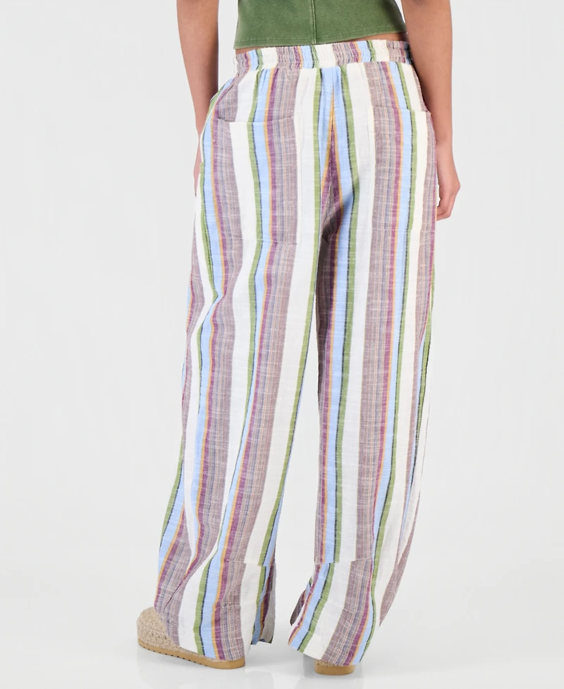 Free People Juniors' Striped Wide-Leg Pants