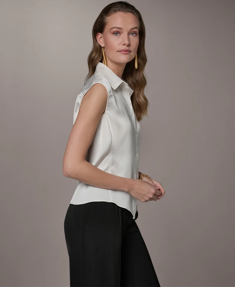 Donna Karan New York Petite Button-Front Shirt