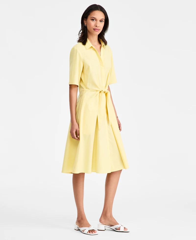 Tommy Hilfiger Women's Belted Midi Dress
