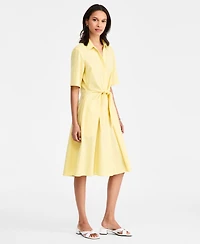 Tommy Hilfiger Women's Belted Midi Dress