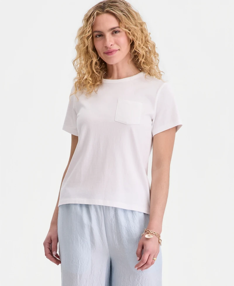 On 34th Women's Everyday Pocket T-Shirt, Macy's Exclusive