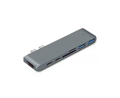 Risokeys 7 in 1 Usb C Hub Adapter with 87W Pd Charging & 4K Hdmi 60Hz, for M1-M5 MacBook Pro/Air, Ideal for Home Office & Travel