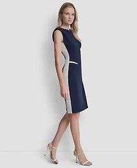 Dkny Women's Sleeveless Jewel Neck Sheath Dress