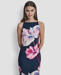 Dkny Women's Sleeveless Square Neck Sheath Dress