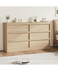 gaomon Drawer Dresser for Bedroom, in Wide Natural Oak Chest of Drawers with Large Storage, Wooden Dresser Organizer for Living Room, Nursery