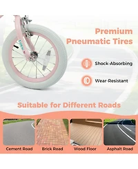 Mecale Kids Bike Adjustable for 3-8 Years Old Children - Stars and Moon