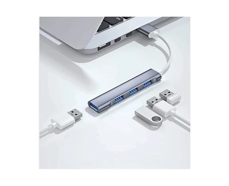 Risokeys Usb Extender 4-Port Small Usb Hub for Pc Laptop 5Gbps Data Transfer for Desktop, Usb Flash Drives, Mobile Hdd