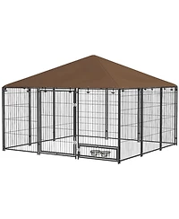 Aostirmotor Outdoor Pet Playpen & Kennel, Puppy Play Pen with Weather-Resistant Design
