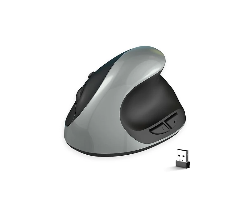 Risokeys 2.4G Wireless Ergonomic Vertical Mouse, 6 Buttons 3 Dpi Levels, Silent Click for Carpal, Comfortable Grip for Office, Gaming, Pc, Mac