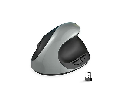 Risokeys 2.4G Wireless Ergonomic Vertical Mouse, 6 Buttons 3 Dpi Levels, Silent Click for Carpal, Comfortable Grip for Office, Gaming, Pc, Mac