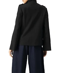 Ivonne Women's High Neck Military Style Coat