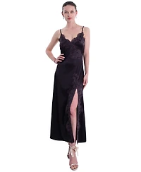 Marchesa Notte Women's Lace Trim Midi Dress