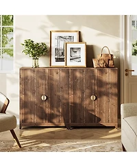 Tribesigns 6 Tier Ribbed Door Shoe Cabinet with Adjustable Shelves