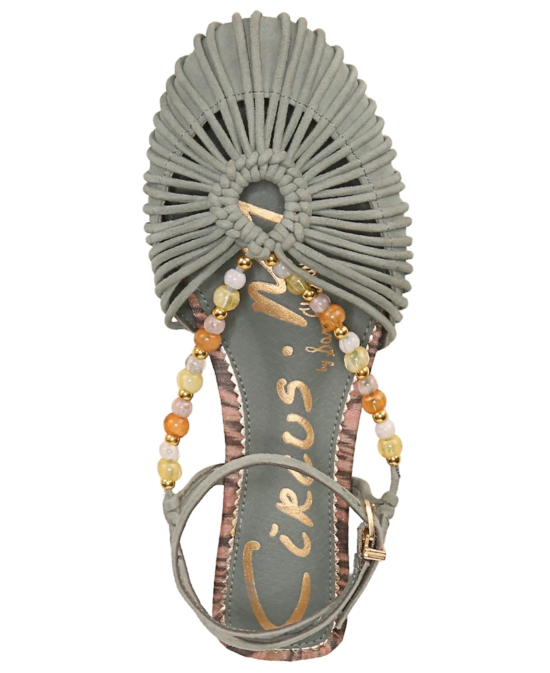 Circus Ny by Sam Edelman Women's Kassie Caged Ankle Strap Flat Sandals