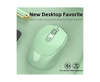 Risokeys Minimalist Wireless Mouse, Mute & Easy-to-Use, 2.4G/Bt Dual Mode for Office/Gaming/Design, Travel-Friendly for Students & Professionals