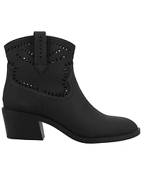 Journee Women's Cheyenne Stacked Heel Boho Western Booties