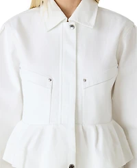 Steve Madden Women's Sloan Collared Zipper Jacket