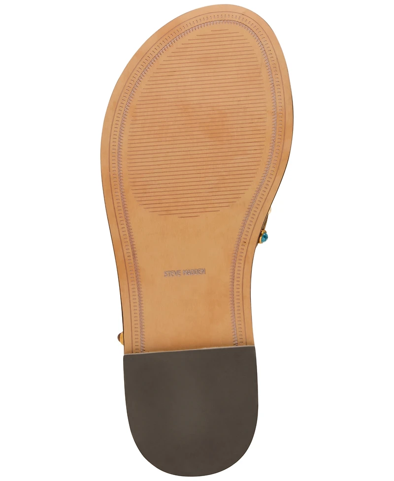 Steve Madden Women's Mathis Embellished Strappy Flat Sandals