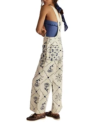Free People Women's Rising Sun Embroidered Overall Pants